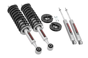 Toyota Land Cruiser Suspension Lift Kit - Front + Rear - Rough Country - N3 2-inch, Front Strut Spacers + Shims, Rear Coil Spacers + Shocks, Leveling - '24-'25